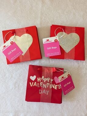 Celebrate! Red Valentine Gift Bags 18 Total NIP